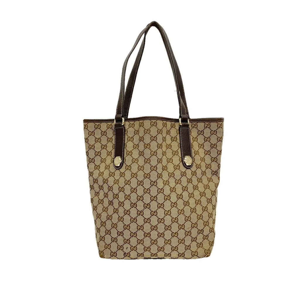 Gucci GG Canvas Tote Bag 153009 Brown Champagne Women's P3593613